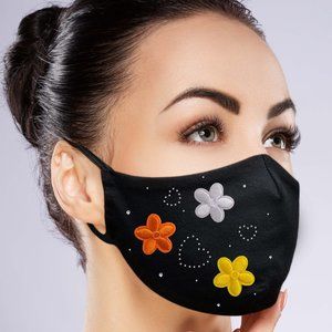 Flower Heart Face Mask w/ filter pocket